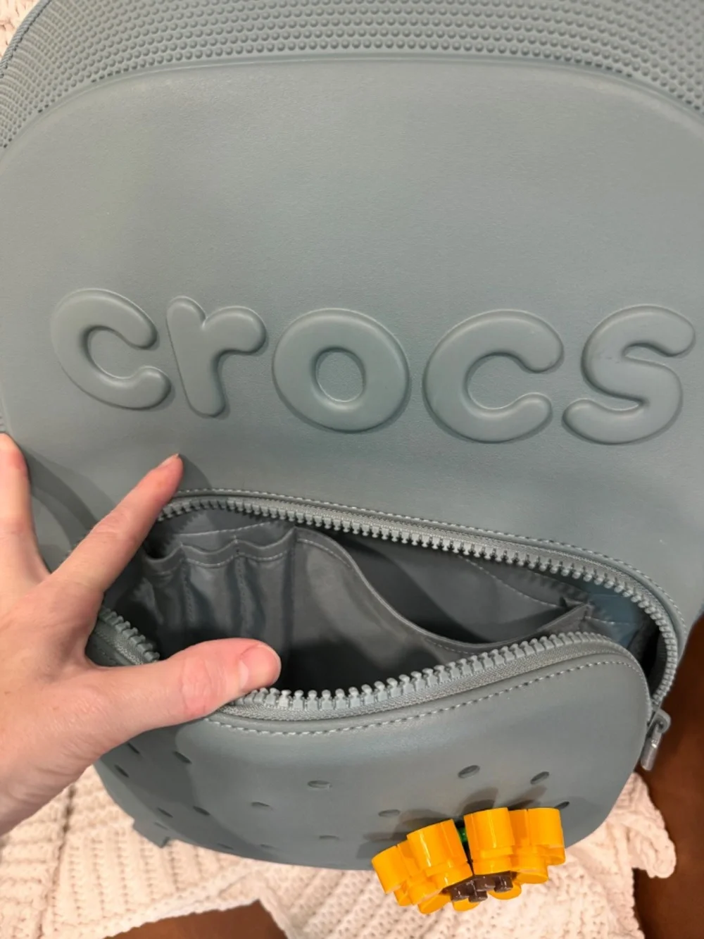 CROCS Classic Backpack W/ LEGO Sunflower Jibbit